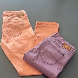 Mavi Women's Jeans in Peach and Lavender